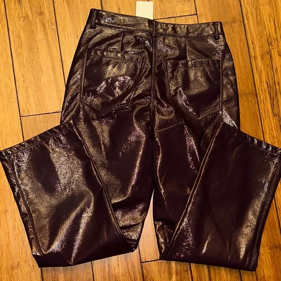 H&M Shiny Purple Vegan Pants - Picture 5 of 6